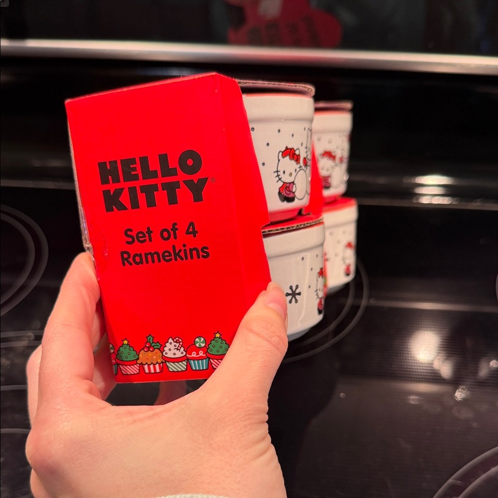 Hello Kitty Ramekins with Red and White Design - Picture 3 of 5
